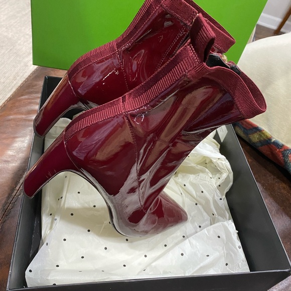 Kate Spade Deep Red Patent Booties - Picture 4 of 10